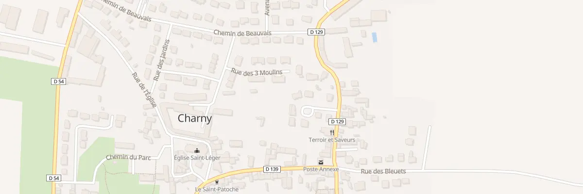 Plan du 6 All du Jeu d’Arc à Charny