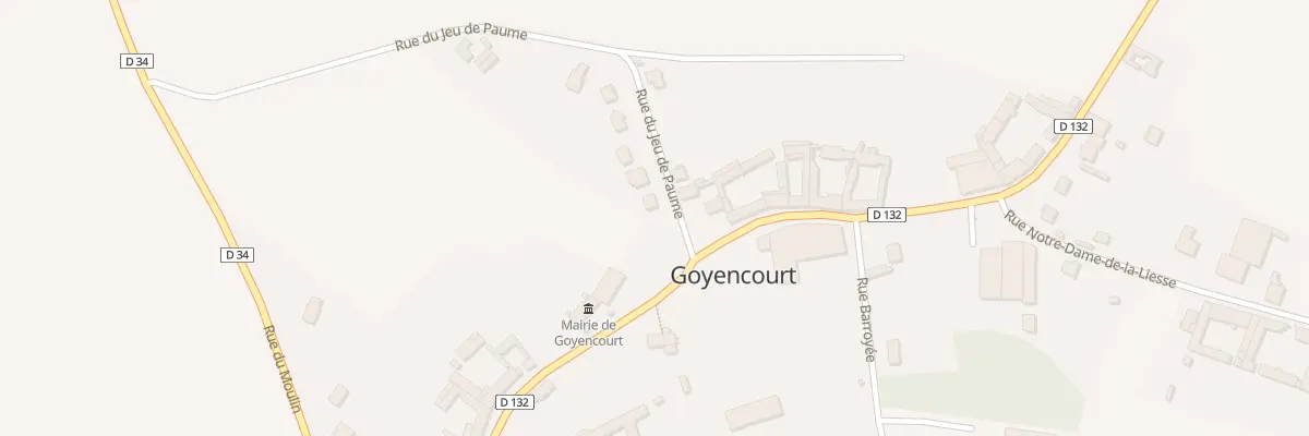 Plan du 3 Rue du Jeu de Paume à Goyencourt