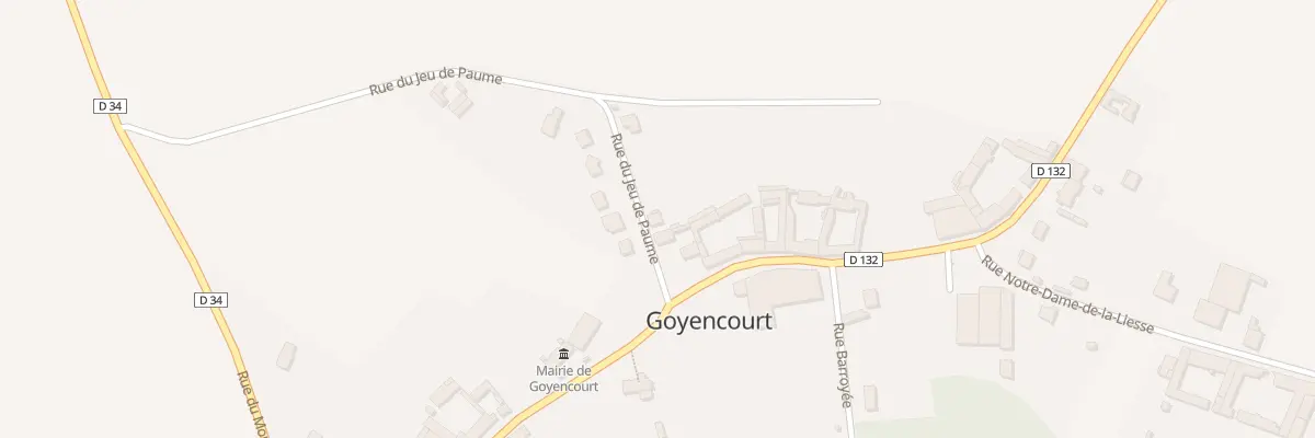 Plan du 1 Rue du Jeu de Paume à Goyencourt