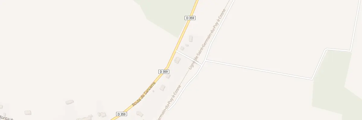 Plan du 34 Rte de Sancerre à Veaugues