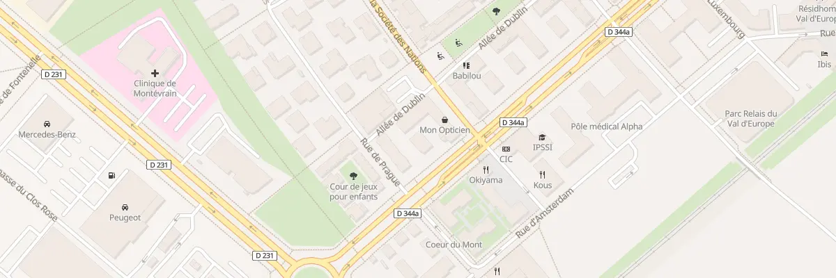 Plan du 28 All de Dublin à Montévrain