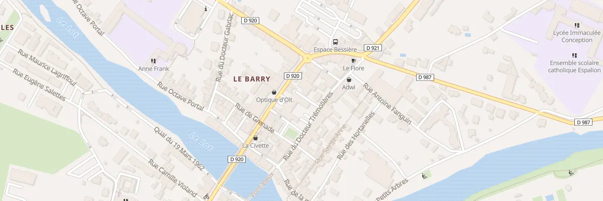 Plan du 9T Rue du Docteur Trémolières à Espalion