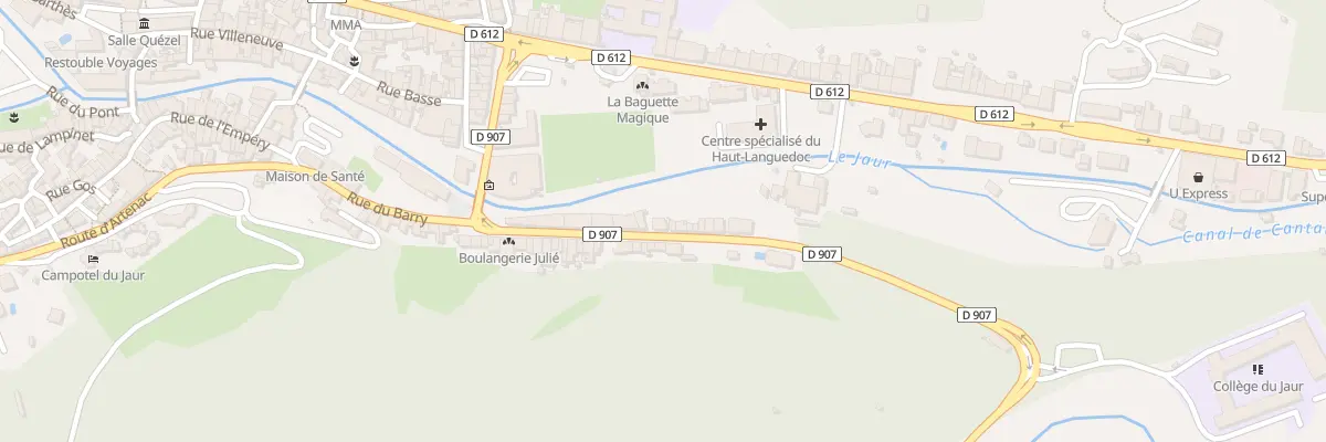 Plan du 25B Rte de Narbonne à Saint-Pons-de-Thomières