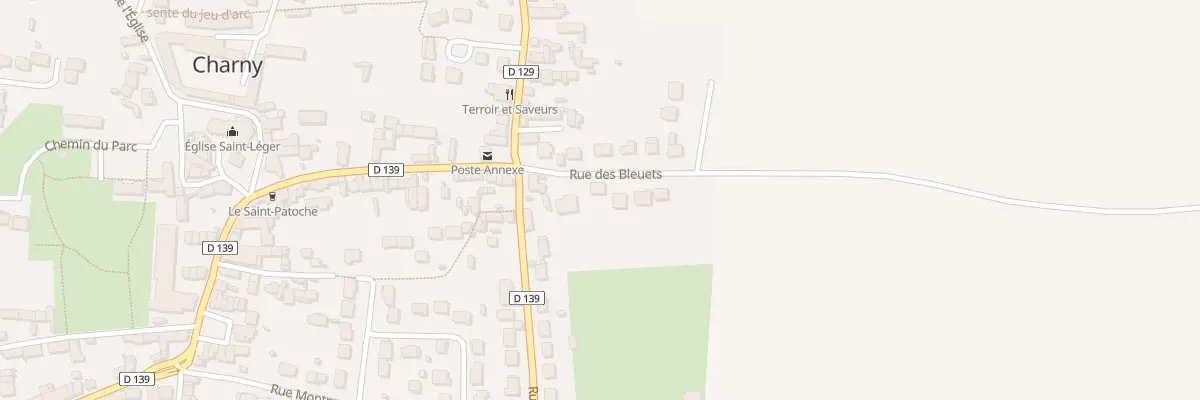 Plan du 6 Rue des Bleuets à Charny