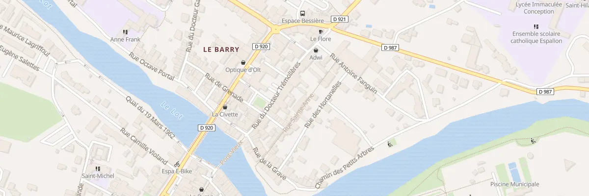Plan du 24 Rue du Docteur Trémolières à Espalion