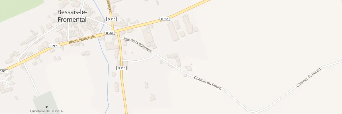 Plan du 1 Rue de la Billoterie à Bessais-le-Fromental