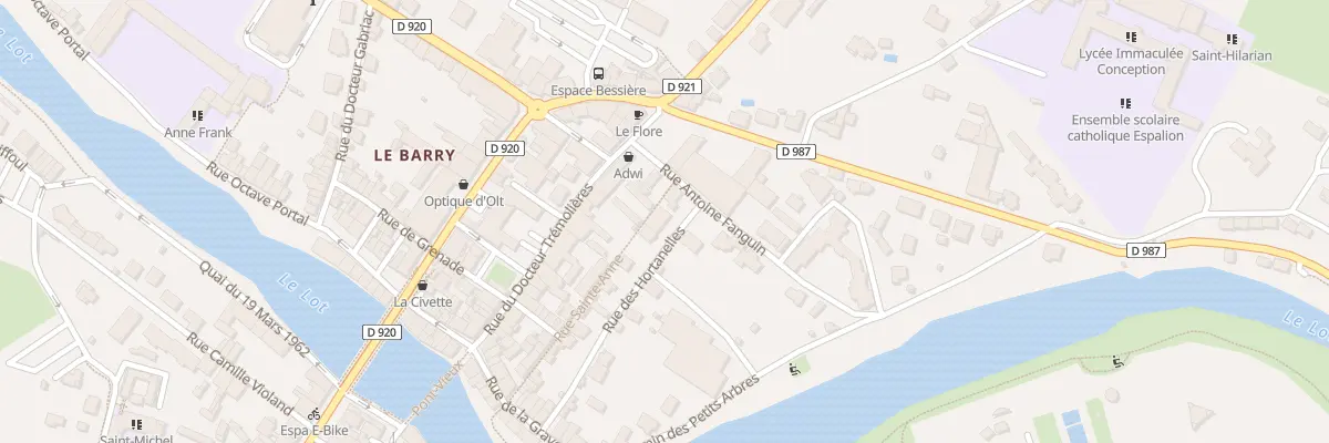 Plan du 23 Rue des Hortanelles à Espalion