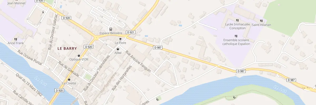 Plan du 7 Rue Antoine Fanguin à Espalion