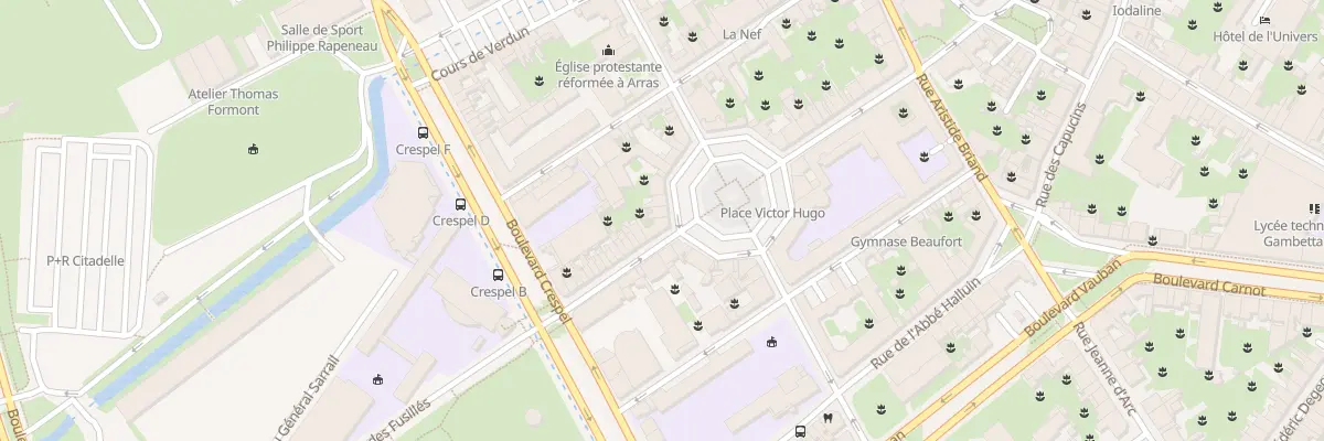 Plan du 2 Rue des Promenades à Arras