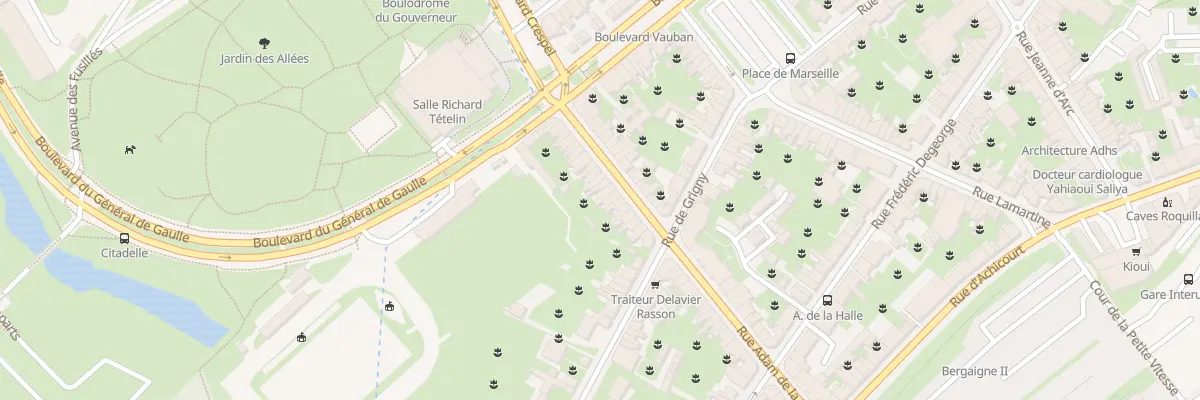 Plan du 22 Rue Adam de la Halle à Arras