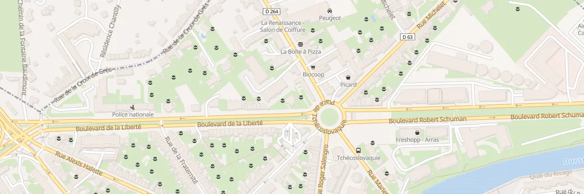 Plan du 2 Bd de la Liberté à Arras