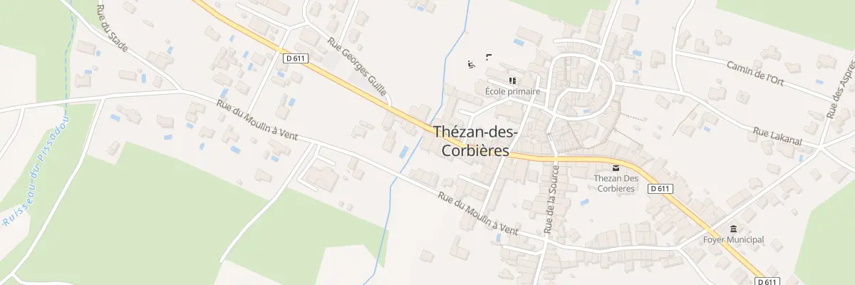 Plan du 25 Av de la Gare à Thézan-des-Corbières