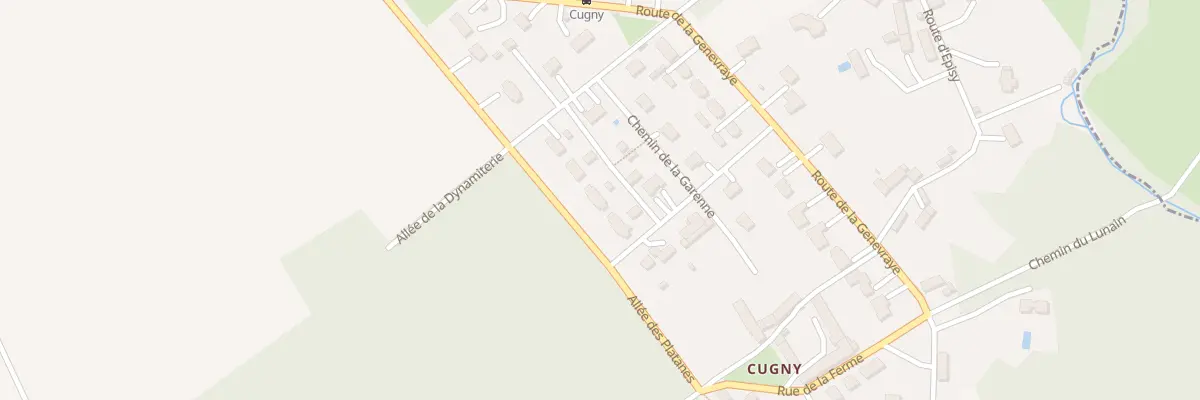 Plan de La Garenne de Cugny à La Genevraye