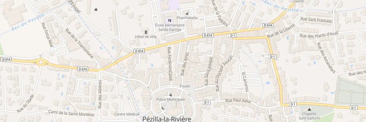 Plan du 16 Rue des Aires à Pézilla-la-Rivière