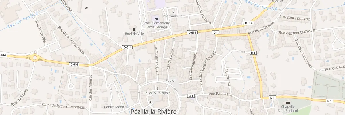 Plan du 23 Rue des Aires à Pézilla-la-Rivière