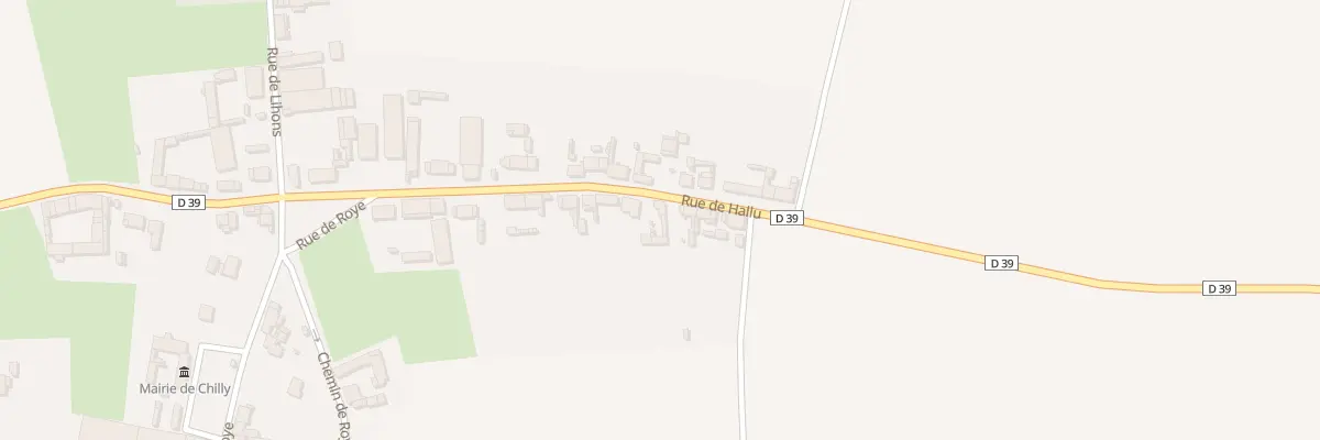 Plan du 16 Rue d’Hallu à Chilly