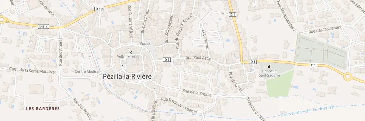 Plan du 10 Rue Paul Astor à Pézilla-la-Rivière