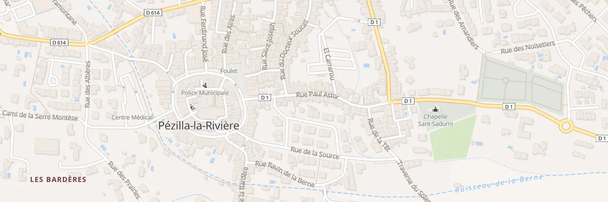 Plan du 18 Rue Paul Astor à Pézilla-la-Rivière