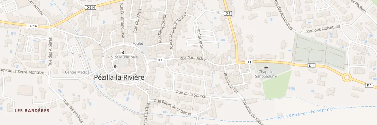 Plan du 20 Rue Paul Astor à Pézilla-la-Rivière