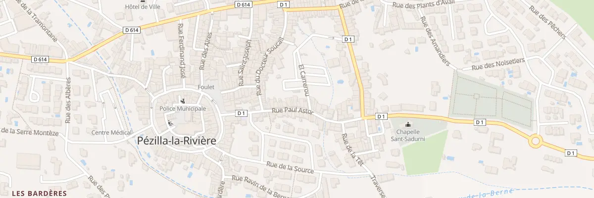 Plan du 23 Rue Paul Astor à Pézilla-la-Rivière