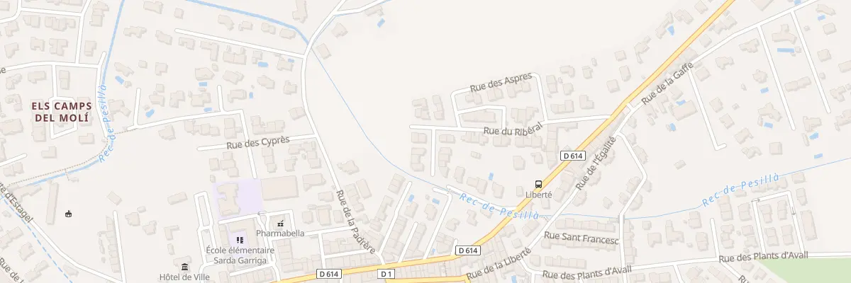 Plan du 23 Rue du Ribéral à Pézilla-la-Rivière