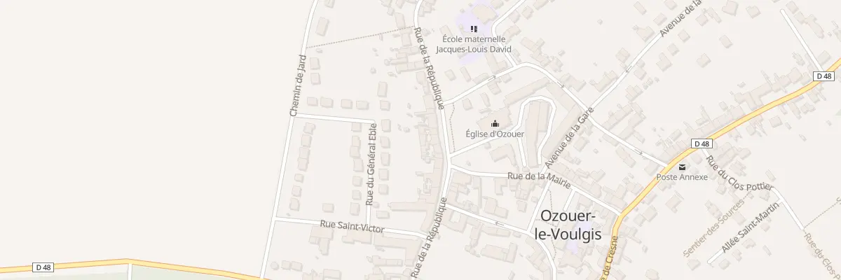 Plan du 25 Rue de la République à Ozouer-le-Voulgis