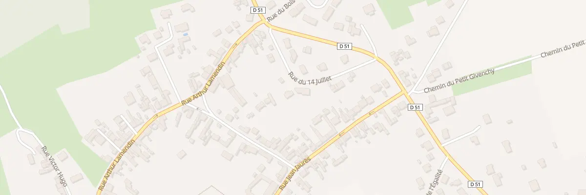 Plan du 16 Rue Jean Jaures à Givenchy-en-Gohelle