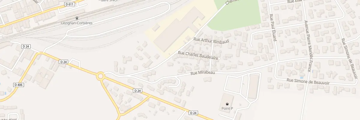 Plan du 2 Rue Charles Baudelaire à Lézignan-Corbières