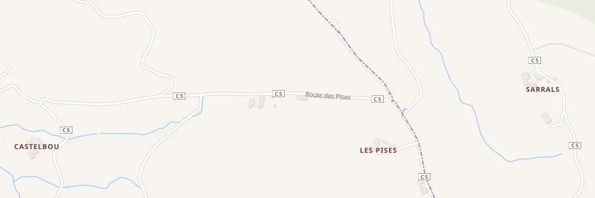 Plan du 5110 Les Pises à Calmels-et-le-Viala