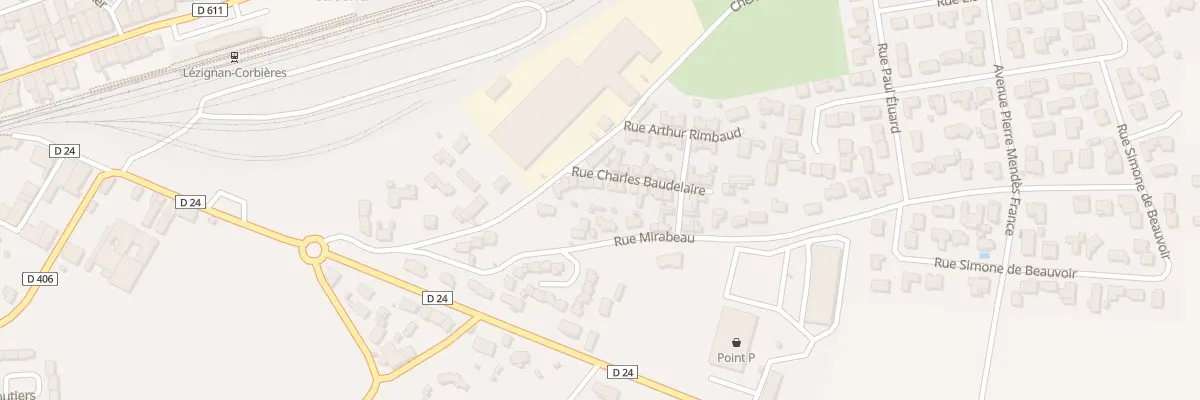 Plan du 6 Rue Charles Baudelaire à Lézignan-Corbières
