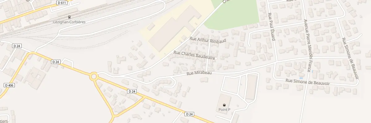 Plan du 8 Rue Charles Baudelaire à Lézignan-Corbières