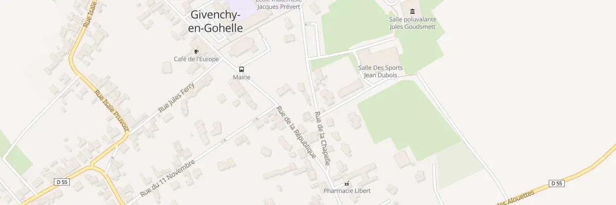 Plan du 7 Rue de la Chapelle à Givenchy-en-Gohelle