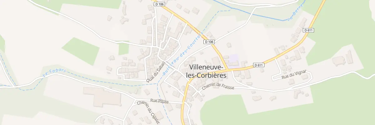 Plan du 2 Rue du Boulodrome à Villeneuve-les-Corbières