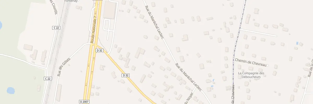 Plan du 44 Rue du Maréchal Leclerc à Fontenay-sur-Loing