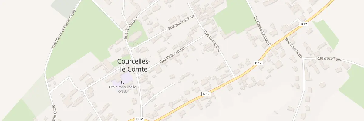 Plan du 10 Rue Victor Hugo à Courcelles-le-Comte