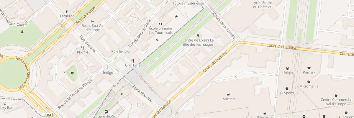 Plan du 9 Crs du Danube à Serris