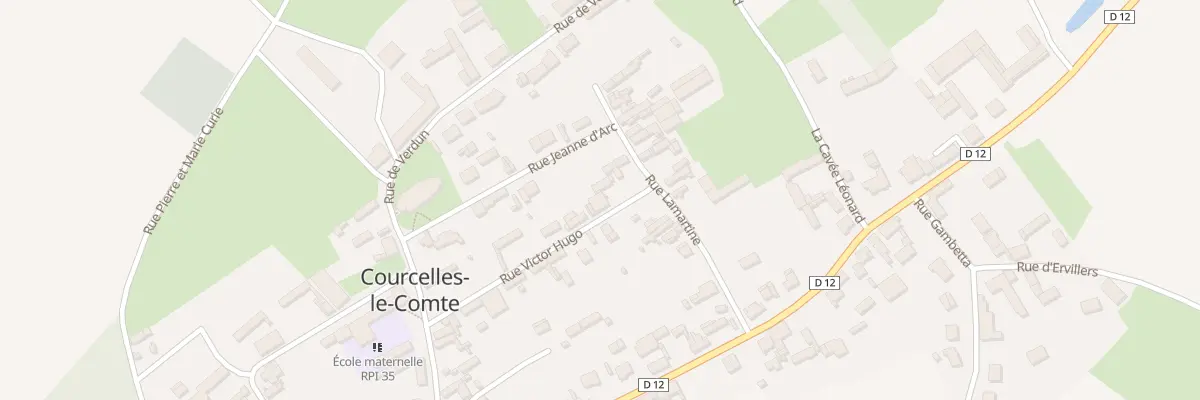Plan du 9 Rue Victor Hugo à Courcelles-le-Comte