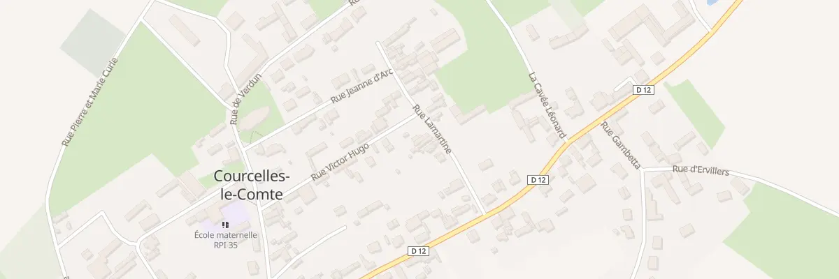 Plan du 12 Rue Victor Hugo à Courcelles-le-Comte