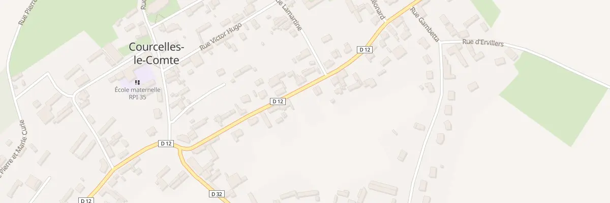 Plan du 12 Rue Jules Ferry à Courcelles-le-Comte