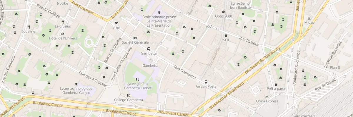 Plan du 34 Rue Gambetta à Arras