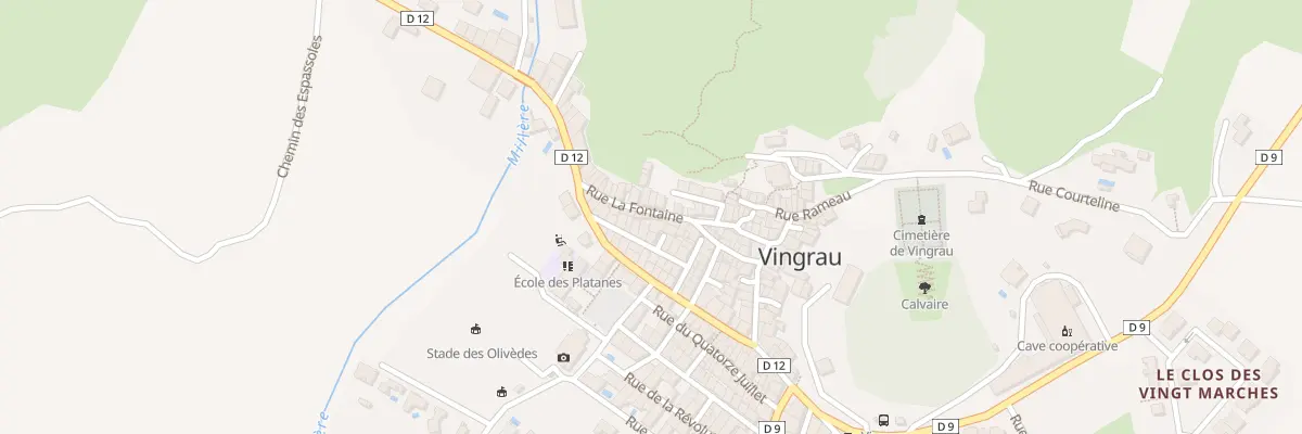 Plan du 9 Rue de la Fontaine à Vingrau