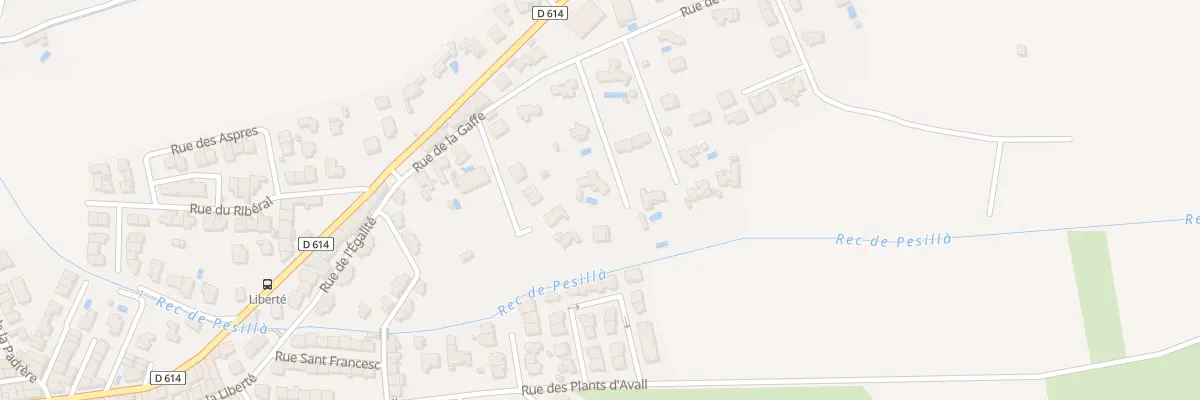 Plan de la Rue Cami de la Gaffe à Pézilla-la-Rivière