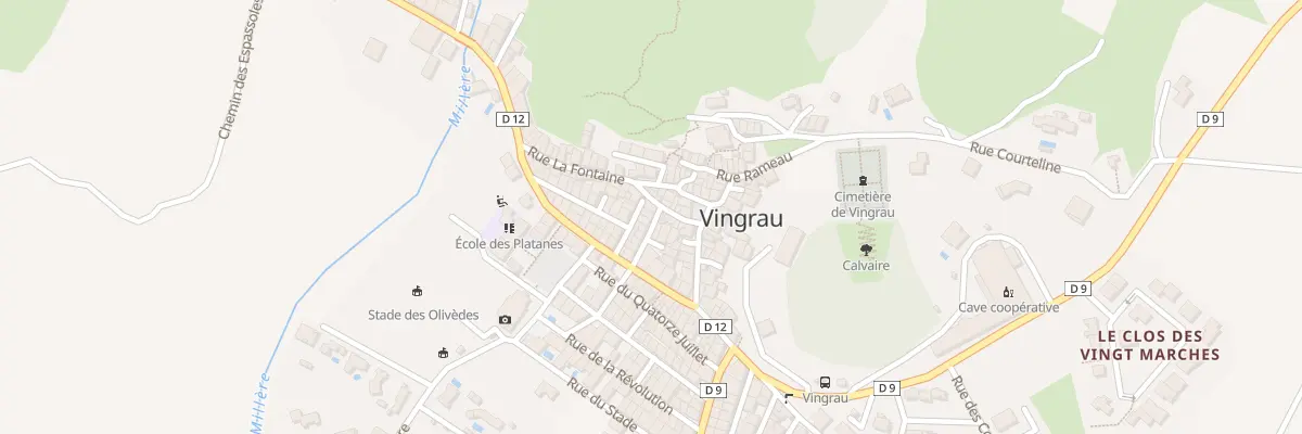 Plan du 12 Rue de la Poste à Vingrau