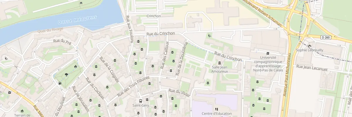 Plan du 7 Rue de la Douizieme à Arras