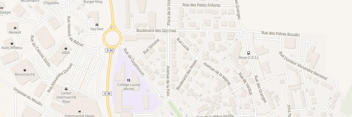 Plan du 9 Av de la Paix à Roye
