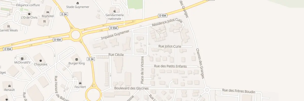 Plan du 1 Rue Joliot Curie à Roye