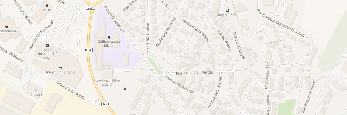 Plan du 4 Rue du Champ d’Enfer à Roye