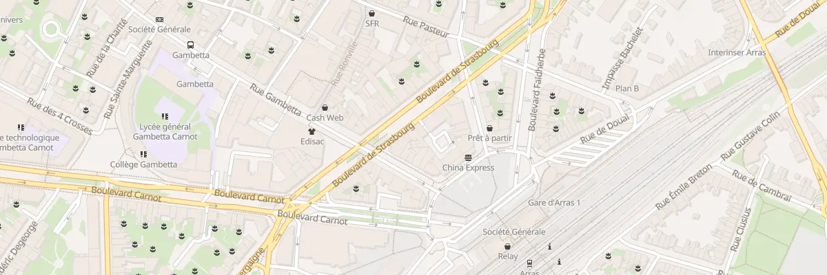 Plan du 9 Bd de Strasbourg à Arras
