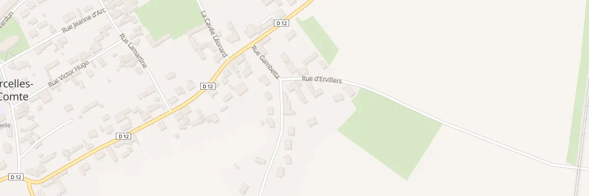 Plan du 2 Rue Gambetta à Courcelles-le-Comte