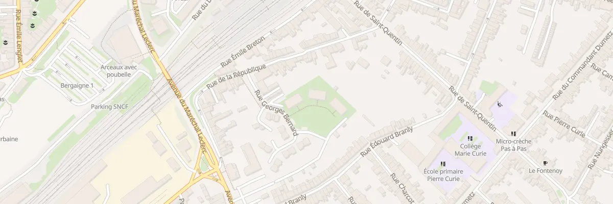 Plan du 3 All des Huileries à Arras